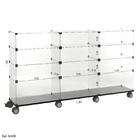 Balcão De Atendimento Modulado Em Vidro Com Base Em Mdf - 1,8