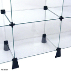 Balcão De Atendimento Modulado Em Vidro Com Porta Bijuteria -