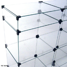 Balcão De Atendimento Modulado Em Vidro Com Porta Bijuteria -