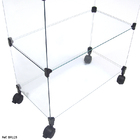 Balcão De Atendimento Modulado Em Vidro Com Rodízios - 0,60 X