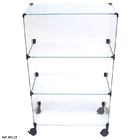 Balcão De Atendimento Modulado Em Vidro Com Rodízios - 0,60 X