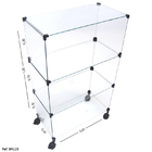 Balcão De Atendimento Modulado Em Vidro Com Rodízios - 0,60 X