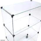 Balcão De Atendimento Modulado Em Vidro Com Rodízios - 0,60 X