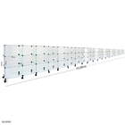 Balcão De Atendimento Modulado Em Vidro Com Rodízios - 10,00