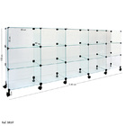 Balcão De Atendimento Modulado Em Vidro Com Rodízios - 2,50 X