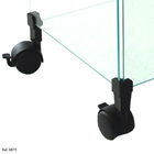 Balcão De Atendimento Modulado Em Vidro Com Rodízios - 3,00 X