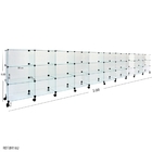 Balcão De Atendimento Modulado Em Vidro Com Rodízios - 5,00 X