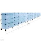 Balcão De Atendimento Modulado Em Vidro Com Rodízios + Porta