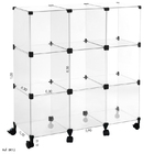 Balcão De Atendimento Modular Em Vidro Com Rodízio - 0,90 X 1