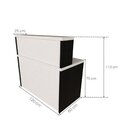Balcão De Atendimento Para Recepção - 120cm De Largura Preto/