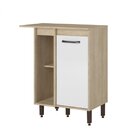 Balcão De Canto 1 Porta Júlia Delmarco Móveis Pátina/branco B