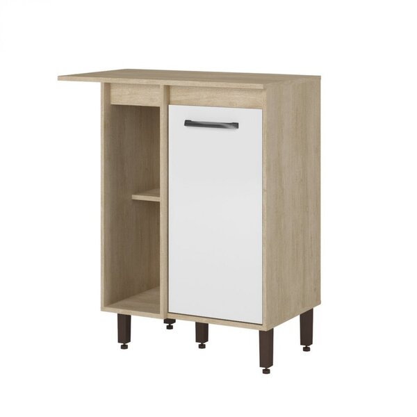 Balcão De Canto 1 Porta Júlia Delmarco Móveis Pátina/branco B