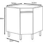 Balcão De Canto 1 Porta Karen Malbec Avelã Peternella