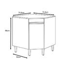 Balcão De Canto 1 Porta Karen Malbec Avelã Peternella