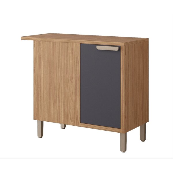 Balcão De Canto 1 Porta Luiza Yescasa Freijó/titanium