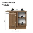 Balcão De Canto 1 Porta Rustic/verde Vik Madesa