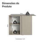 Balcão De Canto 1 Porta Suspenso Crema Nice Madesa