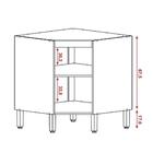 Balcão De Canto 1 Porta Viv Cocept 931 Nogueira/off White