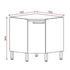 Balcão De Canto 1 Porta Viv Cocept 931 Nogueira/off White