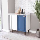 Balcão De Canto 90cm X 94cm Pérola Yescasa Azul/branco