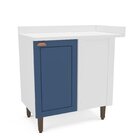 Balcão De Canto 90cm X 94cm Pérola Yescasa Azul/branco