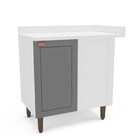 Balcão De Canto 90cm X 94cm Pérola Yescasa Cinza/branco