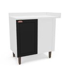 Balcão De Canto 90cm X 94cm Pérola Yescasa Preto/branco