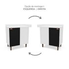 Balcão De Canto 90cm X 94cm Pérola Yescasa Preto/branco