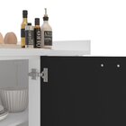 Balcão De Canto 90cm X 94cm Pérola Yescasa Preto/branco