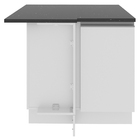 Balcão De Canto Armário De Cozinha 100% Mdf Porta Branco Bril