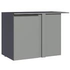 Balcão De Canto Armário De Cozinha 1 Porta Suspenso Cinza Nic