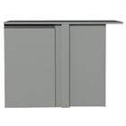 Balcão De Canto Armário De Cozinha 1 Porta Suspenso Cinza Nic