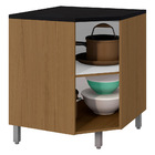 Balcão De Canto Com 1 Porta Com Tampo Evidence Carvalho Polim