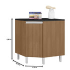 Balcão De Canto Com 1 Porta Com Tampo Evidence Carvalho Polim