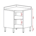 Balcão De Canto Com Tampo 1 Porta Viv Concept 948 Nogueira/no