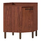 Balcão De Canto Com Tampo 1 Porta Viv Concept 948 Nogueira/no