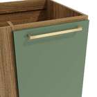 Balcão De Canto Com Tampo Botanic 1 Pt Verde Oliva E Nogueira