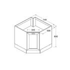 Balcão De Canto Ditália Denver C/tampo Rv/br Cd-1015