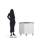 Balcão De Canto Evidence Com Tampo 1 Porta 70 Cm Poliman