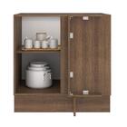 Balcão De Canto Madesa Lux 1 Porta (sem Tampo) - Rustic/branc