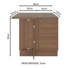 Balcão De Canto Madesa Stella 1 Porta - Rustic