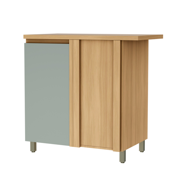 Balcão de Canto Natural 1 Porta MDF 91x92x52cm Rainha Nesher