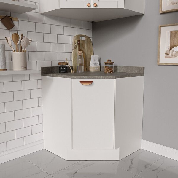 Balcão De Canto Oblíquo Com Tampo Arizona Cabecasa Madeiraori