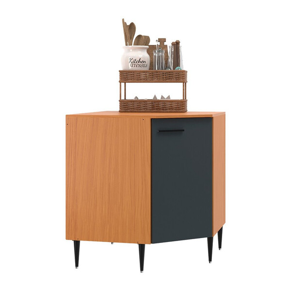 Balcão De Canto Oblíquo Móveis Sul Flora 1 Porta 5322