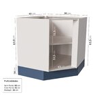 Balcão De Canto Oblíquo Sem Tampo Arizona Cabecasa Madeiraori