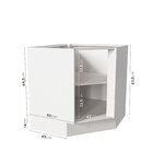 Balcão De Canto Oblíquo Sem Tampo Arizona Cabecasa Madeiraori