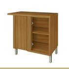 Balcão De Canto Para Cozinha 1 Porta Baronesa  Freijó/grafite