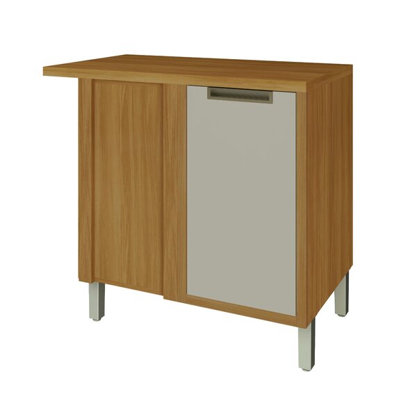 Balcão De Canto Para Cozinha 1 Porta Imperatriz  Freijó/off W