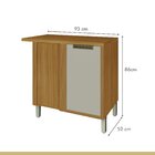 Balcão De Canto Para Cozinha 1 Porta Imperatriz  Freijó/off W