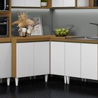 Balcão De Canto Para Cozinha 1 Porta Nevasca Atacama/branco